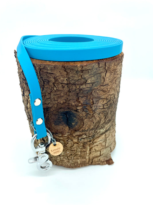 BioThane® Schleppleine - in Petrol & Silber